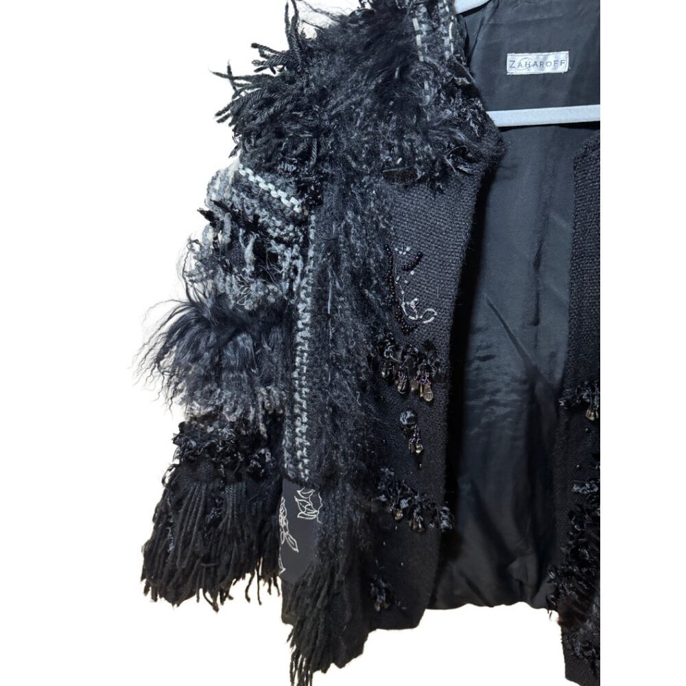 Zaharoff Women's Jacket with Fur Stripes and embellishments - Picture 5 of 6